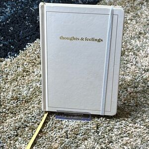 OpalHouse Thoughts & Ideas White Journal with Gold Text & Trim NWT *see all pics